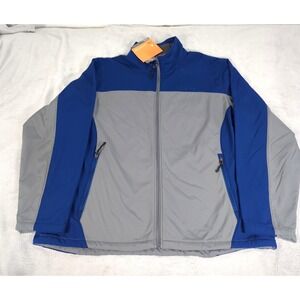 Champion Jacket Mens XXL Blue Blue Pocket Full-Zip Softshell Water Resistant NEW